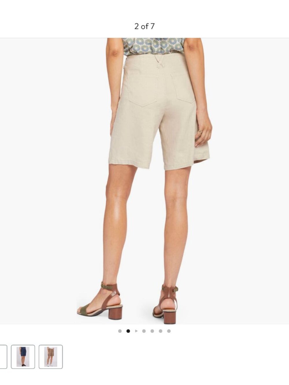 NYDJ Linen Blend Bermuda Shorts, size 4 - Picture 3 of 4
